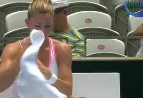 CAMILA GIORGI BLOWING IN THE WIND