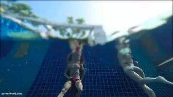 This Blonde Made Me Cum in a Public Pool!