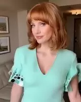 Jessica Chastain shaking her tits