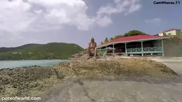 View from the sea to the shore