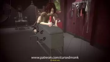 Anna and Suzy playing in forbidden room