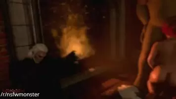 Yennefer and Triss fucked by orcs