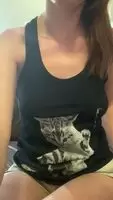 Kids are asleep and i’m home alone doing a sneaky boob drop from the living room.