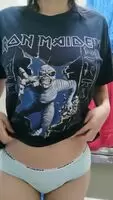 My oversized black t-shirts can hide a lot under them