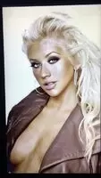 Christina Aguilera takes my HUGE LOAD OF CUM all over her sexy face!!!!