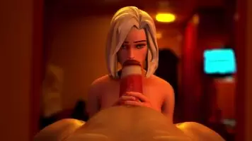 Ashe Sucking Santa's Big Candy Cane