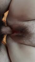 I love feeling his uncut cock grow thicker in my wet pink pussy. 36