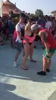 Threesome in public