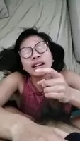 Cutie in glasses finishing