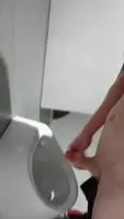 Cumming at the university bathrooms