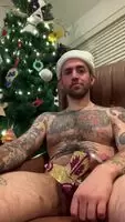 Merry Christmas from me, my cock, my ornaments, and my black metal tree topper