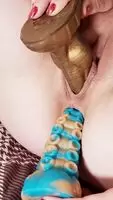 My first time trying DP. S/M Terra was the perfect size, and S/S Ika's tentacles were mind blowing!! Why did I wait so long to try this?!🤤🤤🤤🤤