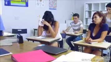 Busty Professor Ashley Downs Teaches Emma Leigh & Jordi A Lesson