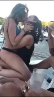 Kissing on the boat