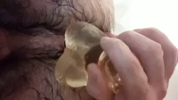 Hipster ass taking two toys