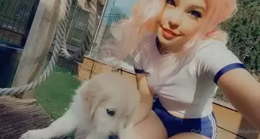 Belle with her puppy