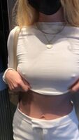 dropping my soft boobs in the elevator