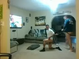 Latino military man breeds open door slut bottom