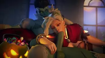 Mercy sucking Futa Sombra,