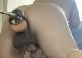 Chastity Ass Training with Heavy Balls Slapping