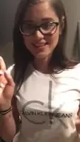 Cute brunette sucking dick