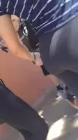 A friend admiring her friend's ass