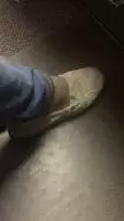 Stretching the toes while at work!