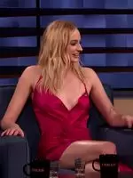 Sophie Turner braless jiggle plot on Conan