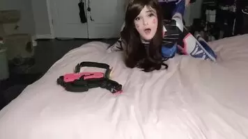 Okay you're probably sick of my d.va suit by now. Guess it's a good thing he ripped it open