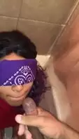 Cum on her face then piss in her mouth