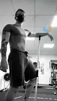 Tried to pose but got too into the gym tunes