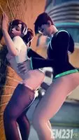 D.va fucked against the wall