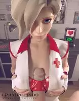 Mercy Providing First Help To Your Injured Cock
