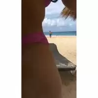 big booty on the beach