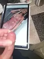 Pre cum droplets over my large screen making it even hotter... Enjoy and please add your comments and advice