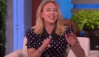 Scarlett Johansson when Ellen pulls up posts about her from here