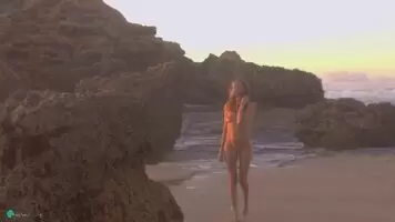 Clover awesome nude in the beach public 3