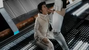 Carrie Fisher/Princess Leia Organa facefucked - Animation by Pewposterous