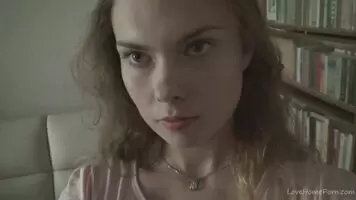 Johane strips and rubs her pussy
