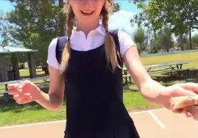 A beautiful sunny day, the sky is blue, birds are singing and theres a camera up a hot girls dress