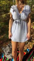 Who loves to be outdoors like I do. Come tip this dress off of me 🍁