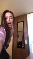 sexy brunette dancing