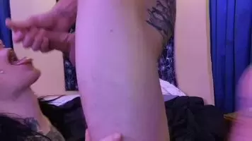 Covering my 18yo wife's face with a HUGE load