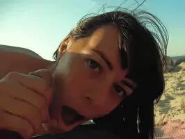 on the beach