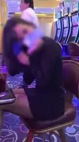 Shy teen showing what underneath that skirt on a casino