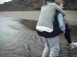 Pulling her pants while she's helpless