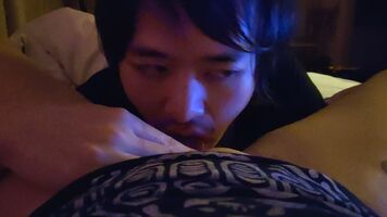 Asian guy licking milf pussy anyone wanna join?