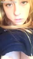 Hot blondie showing her tits