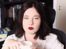 Lindsay Ellis's reaction when she sees how hard you are