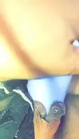 Stretching pussy for the big dildo